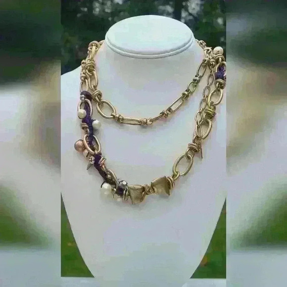 Stella and Dot French twist ribbon necklace - Picture 3 of 14